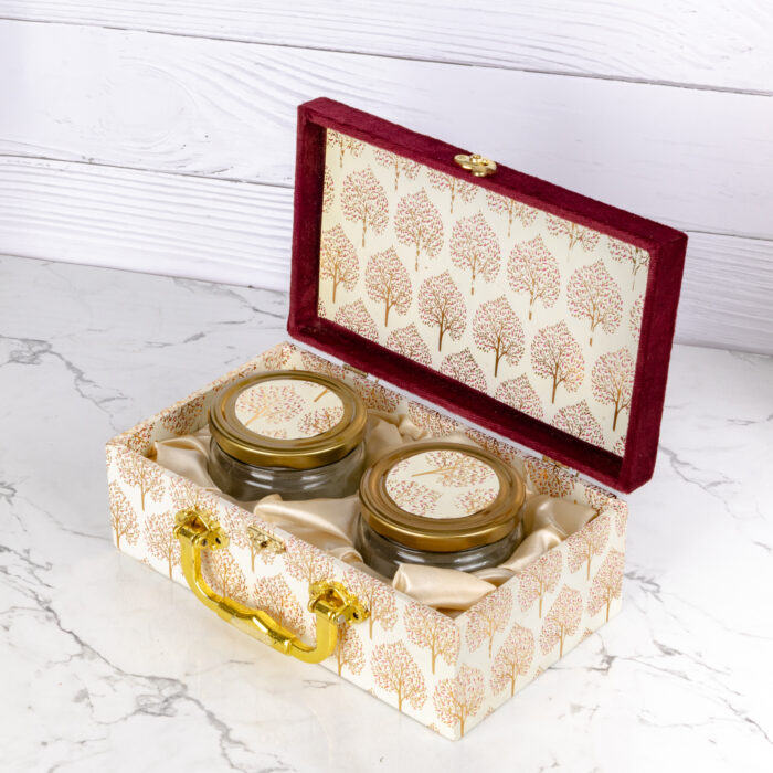 2jar velvet trunk box