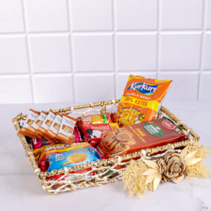 Jute Golden Tray