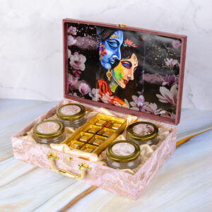Velvet (8) Cavity Box with 4jars