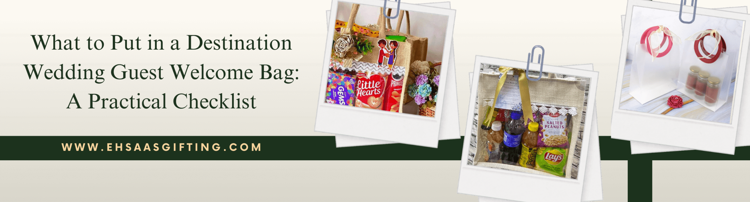 What to put in a destination wedding room hamper