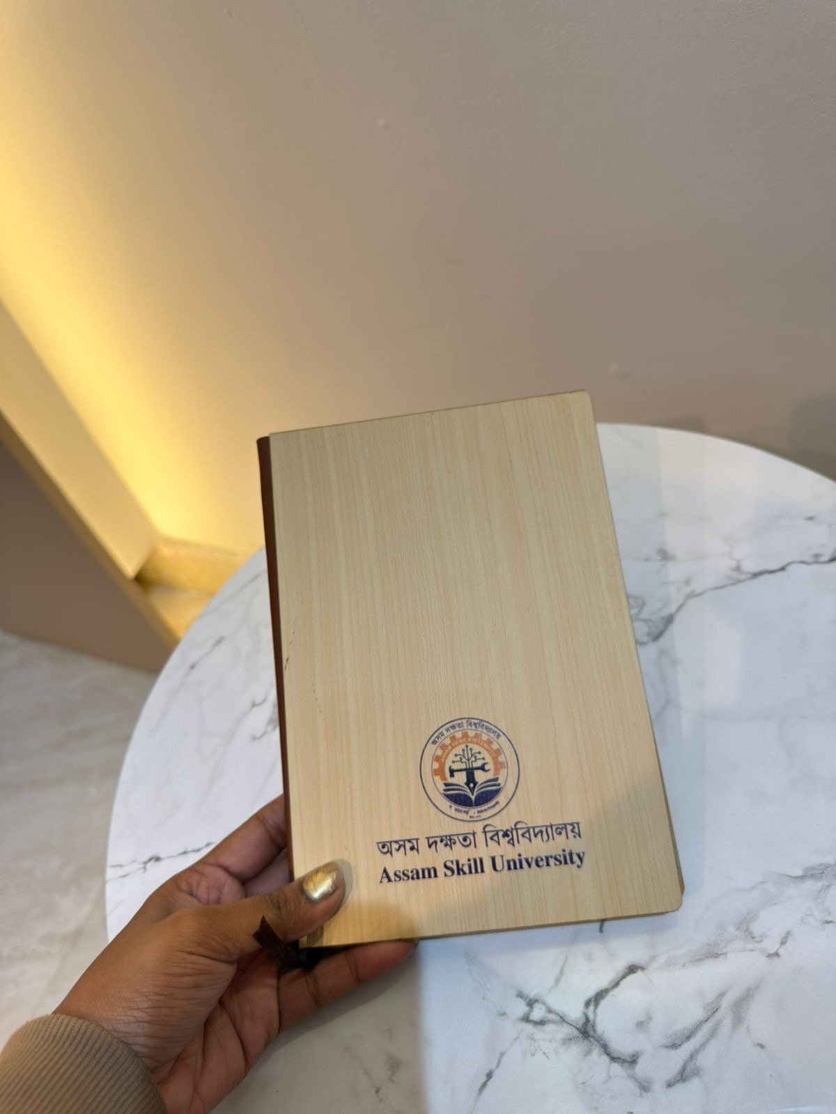 A-5 wooden dairy with customised printing