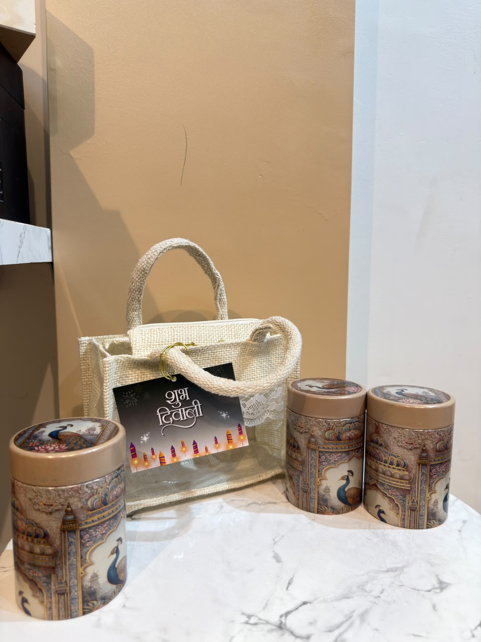 Premium Corporate Diwali Dry Fruit Hamper in Jute Bag - Image 2