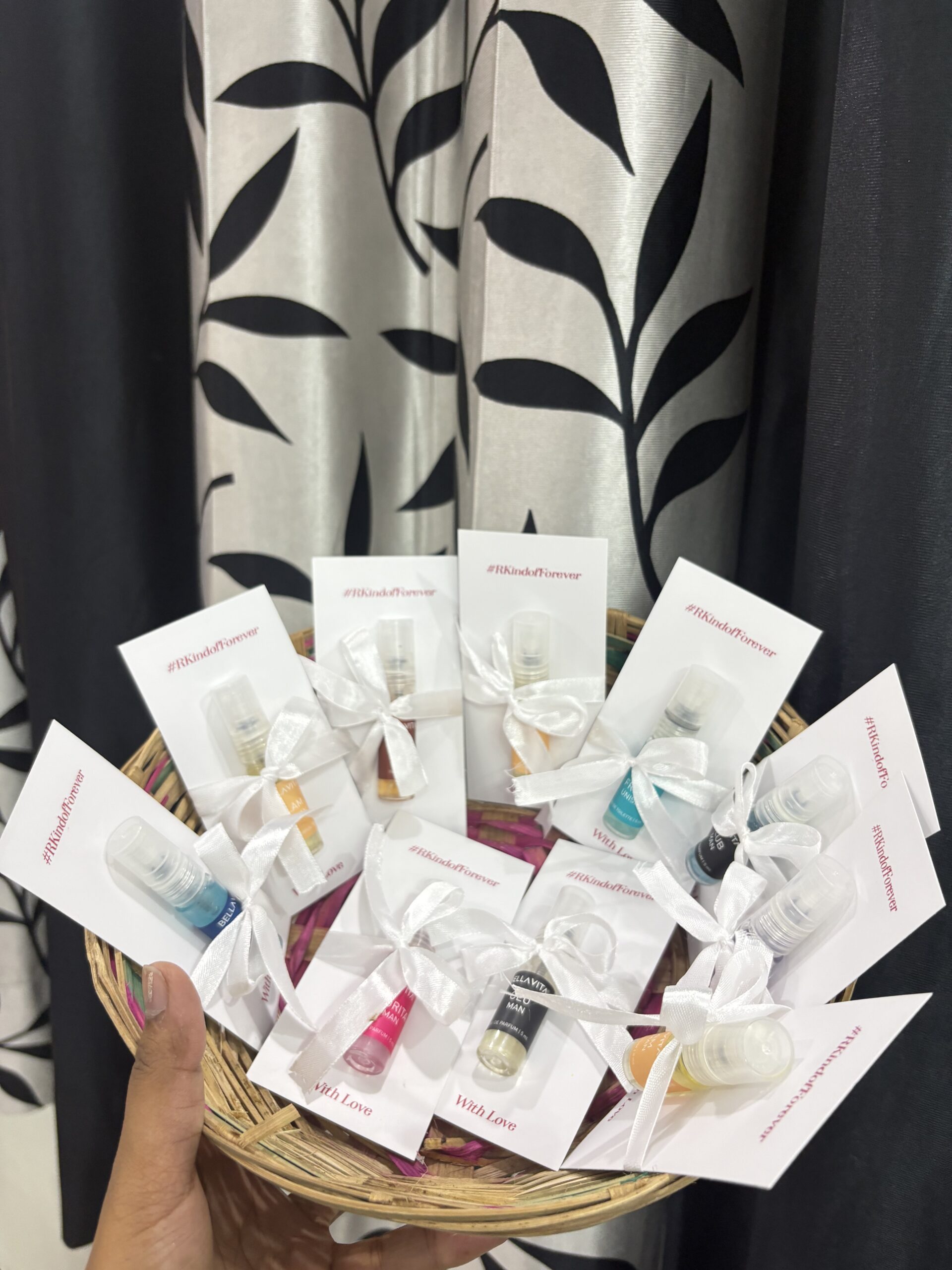 Mini Perfume with Customised Card: Personalized Fragrance Favor for Weddings & Special Occasions